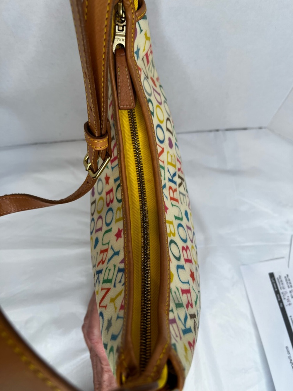 Dooney Bourke Women's Vintage Y2k Rainbow Monogram Serial No. A0142423 - Picture 7 of 15